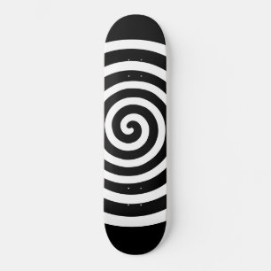 Skate Círculo espiral Abstrato branco a preto