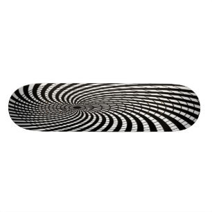 Skate círculo preto e branco