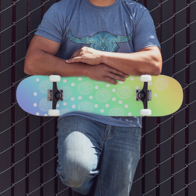 Skate Círculos e pontos de gradiente arco-íris (Ao ar livre 3)