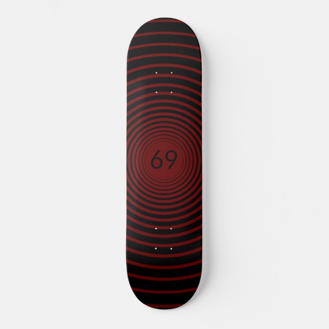 Skate Círculos Vermelhos - Adicione suas cores / letras  (Frente)