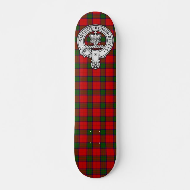 Skate Clan Donnachaidh (Robertson) Crest & Tartan (Frente)