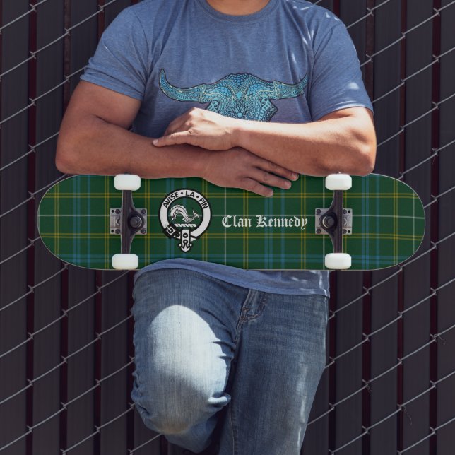 Skate Clan Kennedy Crest Crachá & Tartan (Ao ar livre 3)