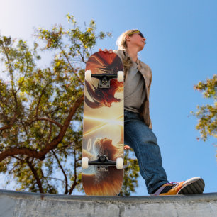 Skate Clash Celestial: Vermelho e Dourado
