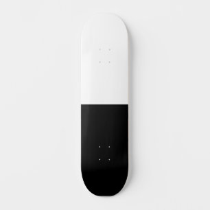 Skate Clássico Moderno Legal Cor Dividida Metade Preto e