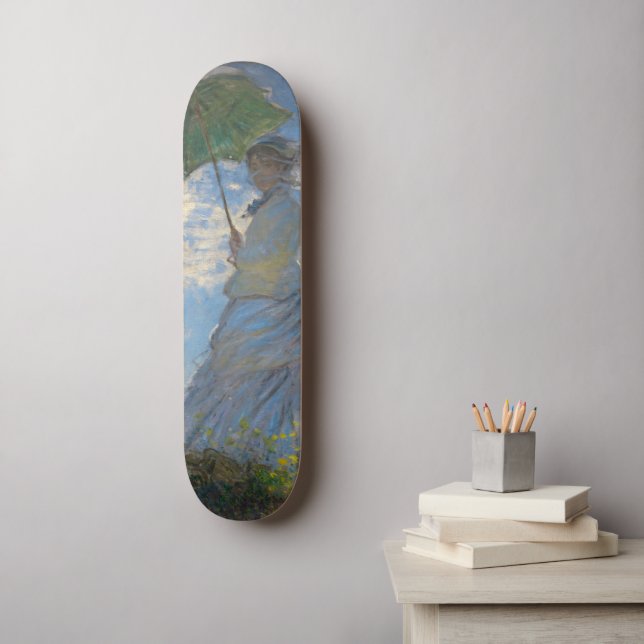 Skate Claude Monet Mulher com um Guarda-Sol Arte Fina (Arte de parede)