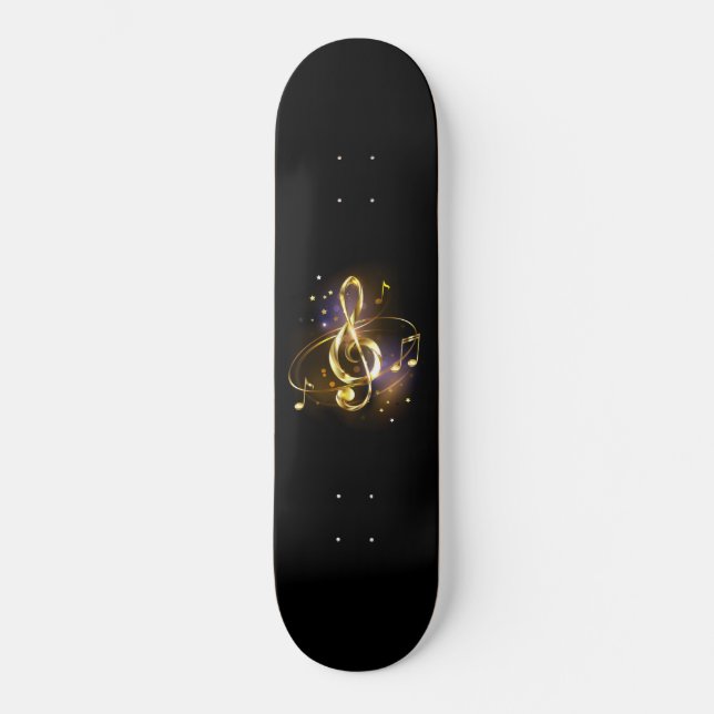 Skate Clave de Sol Musical de Ouro (Frente)