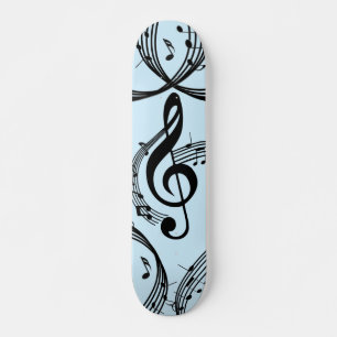 Skate Climactic G Clef Music Blue