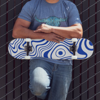 Skate Cobalt Hiper Azul Psicodélico Ondulado