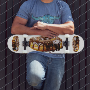 Skate Cobertura grossa e brilhante de donut decadente da