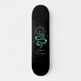 Skate Cobra Celestial Místico Verde e Nome Esmagador Cós
