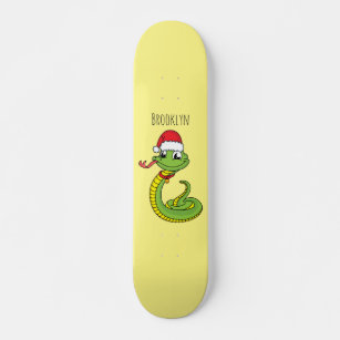 Skate Cobra verde-giro com desenho animado de chapéu de