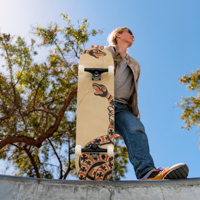 Skate Cobra vermelho e preto (Ao ar livre 1)