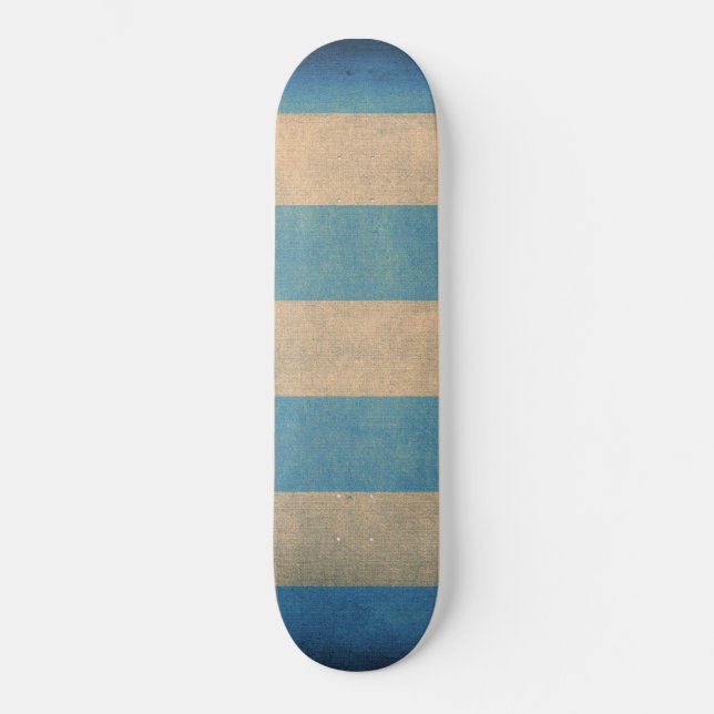 Skate Cobrir de cadeiras de pavimento listrado azul-Vint (Frente)