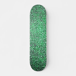 Skate Código de computador preto e verde nº 1