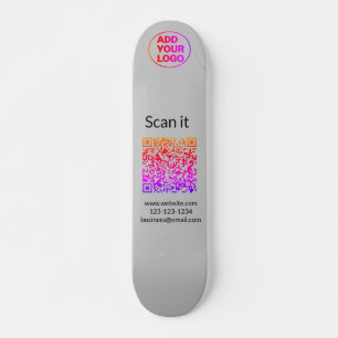 Skate Código QR minimalista simples adicionar logotipo n