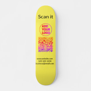 Skate Código QR minimalista simples adicionar logotipo n