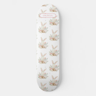 Skate Coelho Coelhinho Mole Personalizado Floral