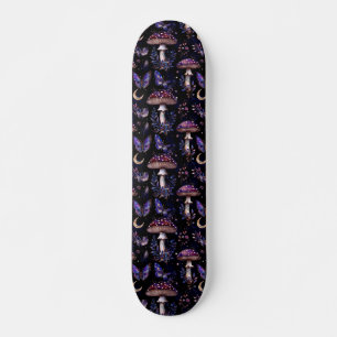 Skate Cogumelo Borboleta Padrão Celestial Bruxa Sombria