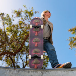 Skate Cogumelo Trippy Nome Personalizado