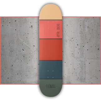 Skate Coisas de elite, listras retrô de cor alegre