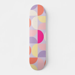 Skate Colagem Colorida de Padrão Moderno do meio século
