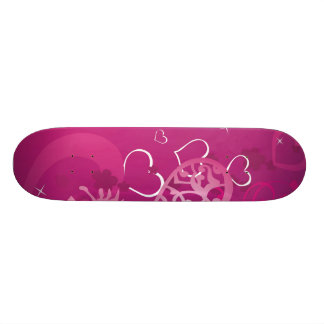 Skate Colagem cor-de-rosa dos corações
