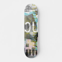 Skate Colagem de arte para pessoas nubladas