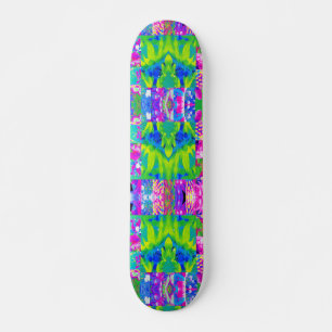 Skate Colagem de Jardim de Girassóis em Patchwork Abstra