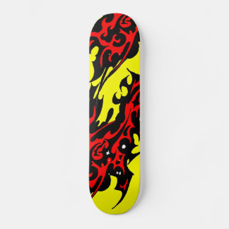 Skate Colagem de lâminas de tatuagem tribal (vermelha e