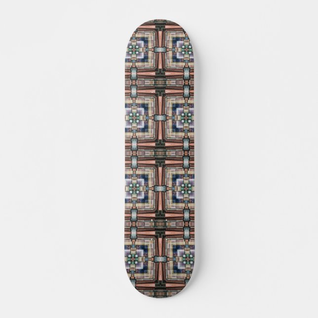 Skate Colagem de Livros abstrato (Frente)