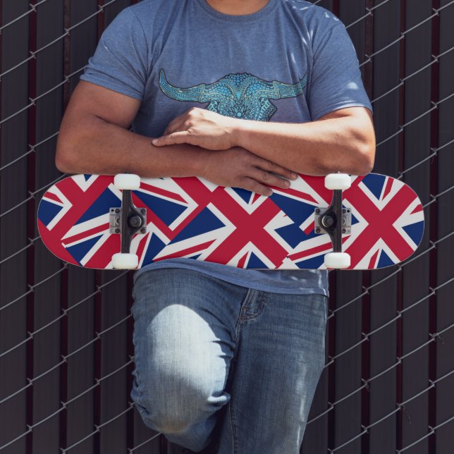 Skate Colagem do Union Jack (Ao ar livre 3)
