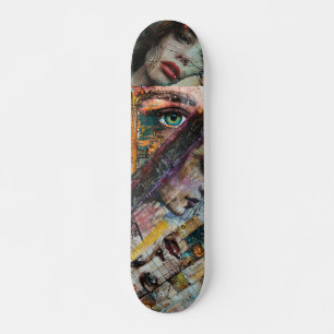 Skate Colagem inspirada na legal Girly Vintage Decoupage