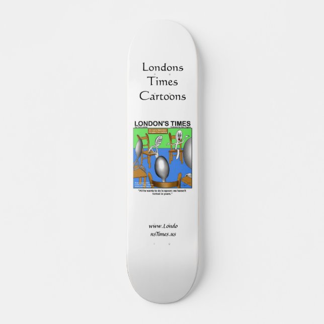 Skate Colheres Que Nunca Garfo Patinetes Engraçados (Frente)