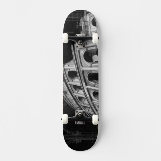 Skate Colo Romano com Desenhos Arquitetônicos (Frente)