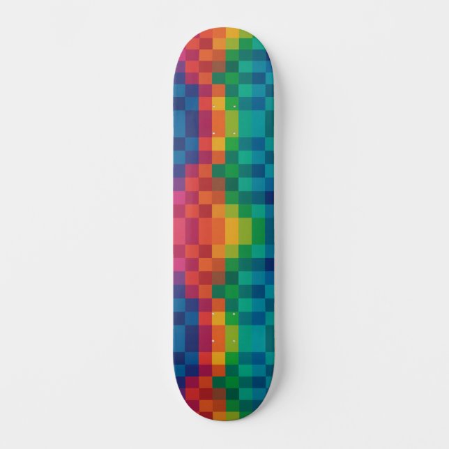 Skate Colorful Checkered Pattern (Frente)