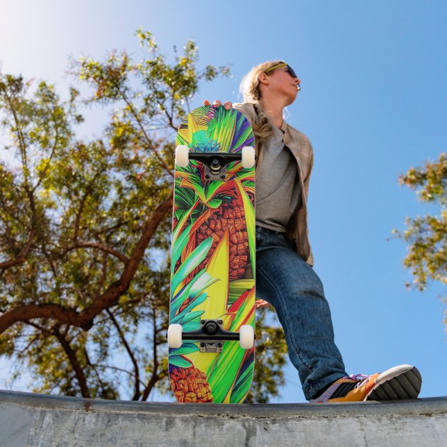 SKATE COLORFUL PINEAPPLE  PATTERNS  (Ao ar livre 1)