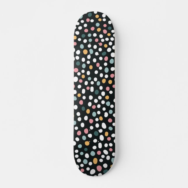 Skate Colorful Polka Dot Confetti Pattern  (Frente)
