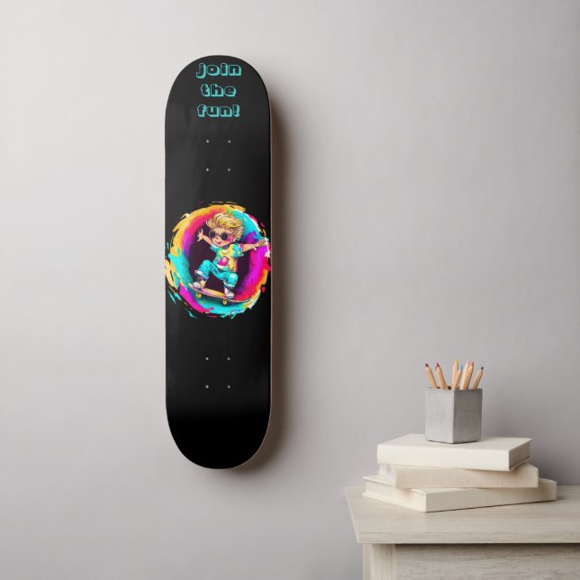 SKATE COLORFUL SKATER FUN! (Arte de parede)