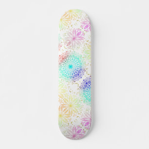 Skate Colorida Mandala Floral White