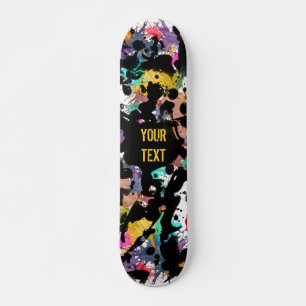 Skate colour my life, Farbklekse Black Ink/ + TEXTO