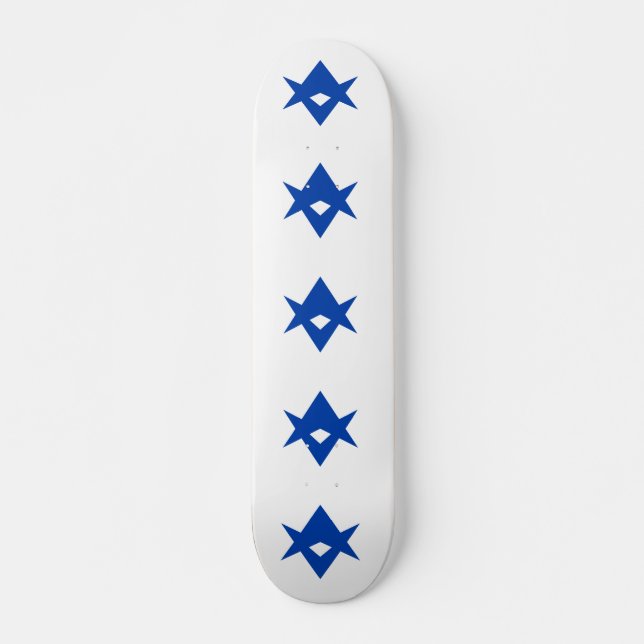 Skate com a bandeira da cidade de Toyota, Japão (Frente)