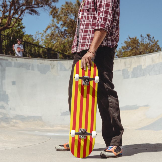 skate com bandeira da Catalunha (Ao ar livre 2)