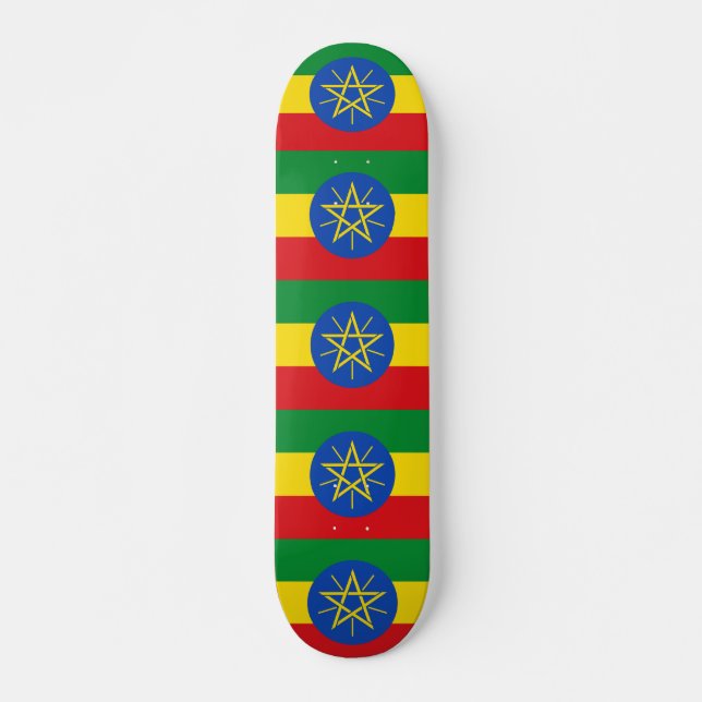 skate com bandeira da Etiópia (Frente)