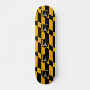 skate com bandeira de Baltimore, Maryland, EUA
