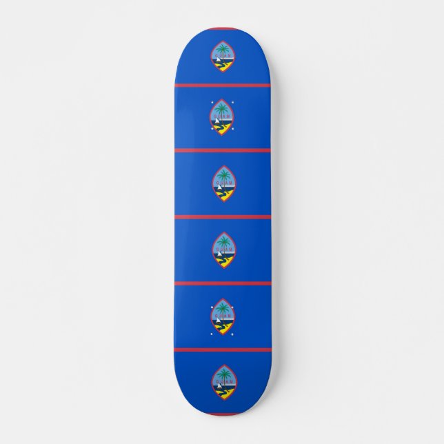 skate com bandeira de Guam (Frente)
