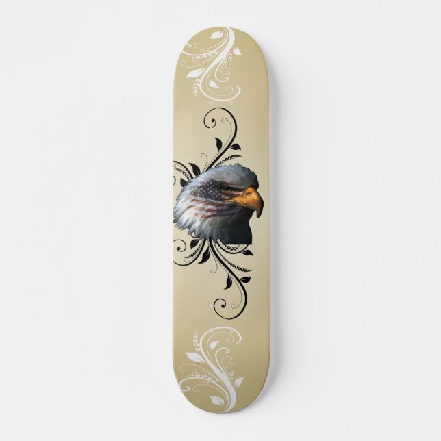 skate com Design de águia americana (Frente)