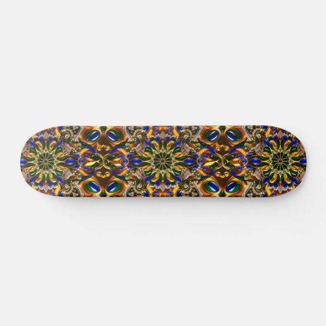 skate com Design de cores do Brasil (Horz)