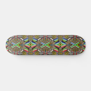 skate com Design de cores sul-africanas