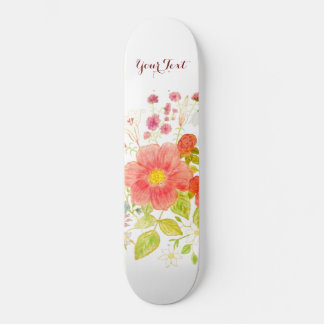 skate com flores de verão