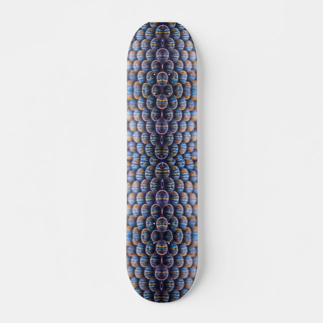 skate com imagem de Abstrato Honeycomb (Frente)